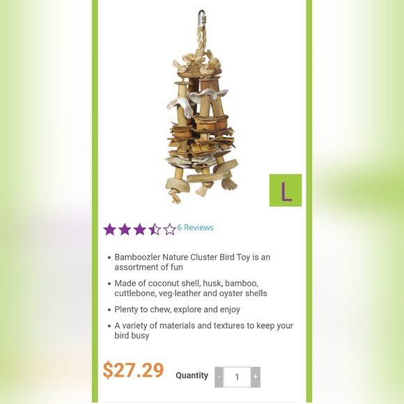 Natural Chew Bird Toy - Picture 5 of 5